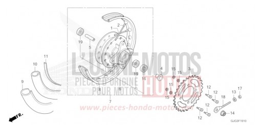 REAR WHEEL CRF50FP de 2023